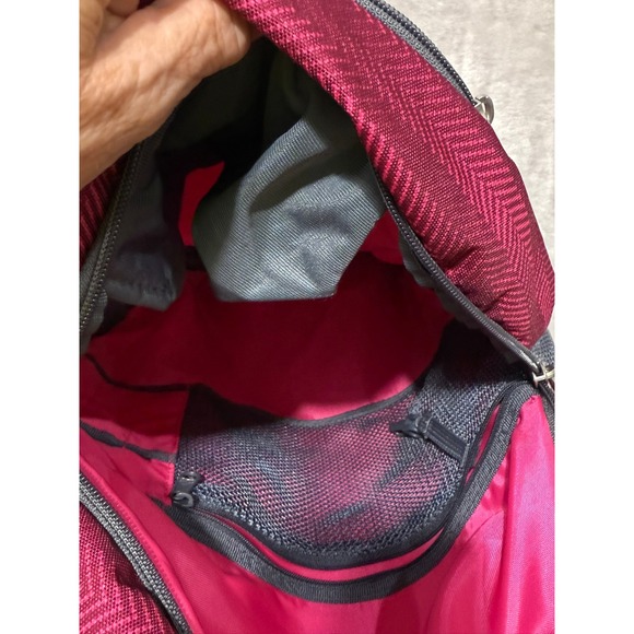 Adidas Mad Spring Backpack Burgundy Pink Gray Travel School‎ Bag Pack - Picture 7 of 9